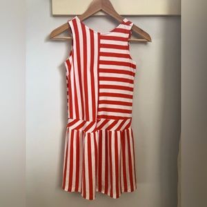 J Crew (Crewcuts) girls white and orange striped dress